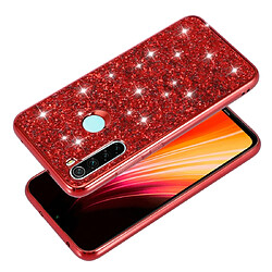 Wewoo Coque Pour Xiaomi Redmi Note 8 TPU antichoc en poudre scintillante rouge