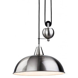 Luminaire Center Suspension Century, acier brossé