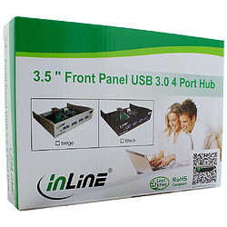 Avis Alpexe Hub de panneau avant USB 3.0 InLine® à 4 ports pour lecteur de disquettes 3,5 "noir