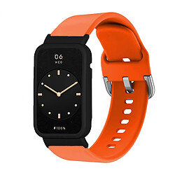 Bracelet en silicone pour votre Xiaomi Mi Band 7 Pro - orange/noir