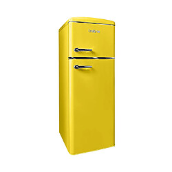 LINARIE Réfrigérateur congélateur 2 portes retro Arzy LJDD206LEMON 206 Litres Lemon