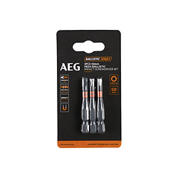 Embouts de vissage balistiques renforcés AEG - 50 mm - 3 pcs - HEX4