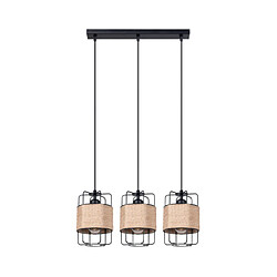 Luminaire Center Suspension Gizur Acier,Corde Noir