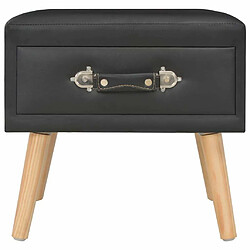 Acheter Maison Chic Table de chevet - Table de Nuit Noir 40x35x40 cm Similicuir