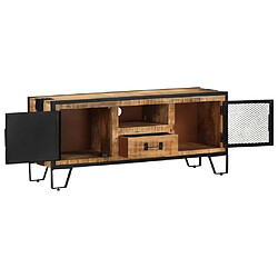 vidaXL Meuble TV 110x31x46 cm Bois de manguier brut