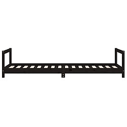 Maison Chic Lit simple Cadre de lit pour enfants,Lit d'Enfant Moderne noir 90x200 cm bois de pin massif -MN93605 pas cher