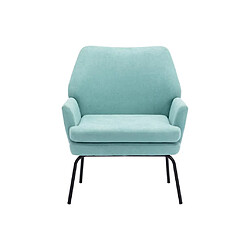 Vente-Unique Fauteuil en tissu vert d'eau PALMARELO