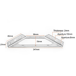 Avis Wewoo 3 PCS multifonctionnel d'angle en acier inoxydable code 90 degrés de fer à angle fixeSpécification L