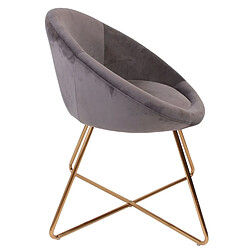 Acheter The Home Deco Factory Fauteuil de salon en velours Karl - Gris