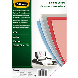 Fellowes couverture, format A4, pvc, 0,18 mm, transparent ()