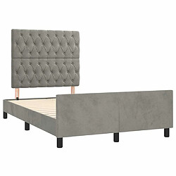 Acheter Maison Chic Lit adulte - Cadre Structure de lit avec tête de lit Contemporain Gris clair 120x200 cm -MN84008