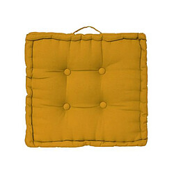 Atmosphera, Createur D'Interieur Coussin de sol 40x40 cm - Jaune ocre - Atmosphera