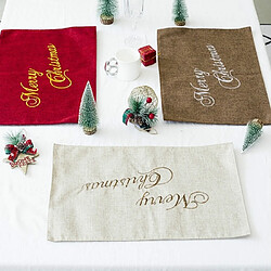 Acheter Wewoo Décorations de Noël de 2 PCScréatifs napperons de table de Noëlnattes de couteaux et fourchettes vin rouge