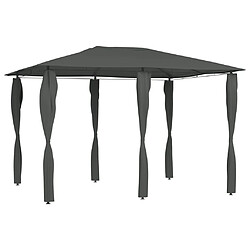 vidaXL Belvédère à revêtement de poteaux 3x4x2,6 m Anthracite 160 g/m² 