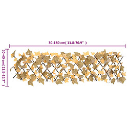 vidaXL Treillis de feuille d'érable artificiel extensible 180x30 cm pas cher