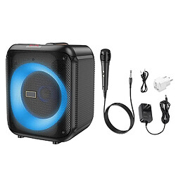 Yonis Enceinte Bluetooth 5.1 RGB Avec Microphone Filaire Supporte Carte TF AUX pas cher