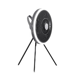 JJBRDZ - Ventilateur Portable Ventilateur Alimenté par Batterie Rechargeable Ventilateur de Camping en Plein Air avec Lumière et Crochet pour Tente de Voyage à Domicile Blanc