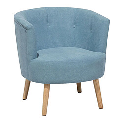 Beliani Fauteuil ODENZEN Tissu Bleu clair