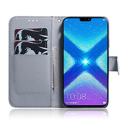 Wewoo Housse Coque Abricot fleur motif dessin coloré étui à rabat horizontal en cuir pour Huawei Honor 8Xavec support et fentes cartes et portefeuille pas cher