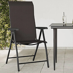 vidaXL Chaises pliables de jardin lot de 8 café noir résine tressée