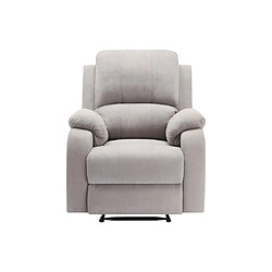 Avis Vente-Unique Fauteuil relax en microfibre gris clair BRODY