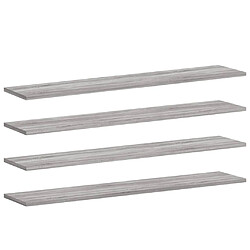 vidaXL Étagères murales 4 pcs sonoma gris 100x20x1,5cm bois ingénierie