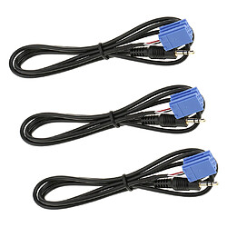 3 x Câble Audio MP3 AUX 8 Broche Adaptateur 3.5mm Pour Volkswagen Passat