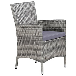 Avis Maison Chic Mobilier à dîner de jardin 11 pcs et coussins Résine tressée Gris -MN46542