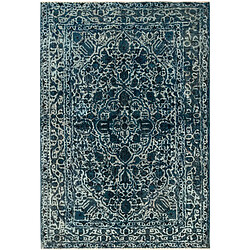 Vidal Tapis de laine 295x196 Bleu Vintage Royal