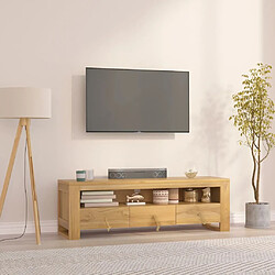 Maison Chic Meuble TV scandinave - Banc TV pour salon 110x30x35 cm Bois de teck solide -MN18551