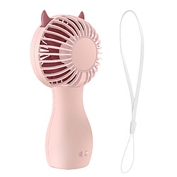 Avizar Mini Ventilateur Portatif Kawaii Silencieux et Rechargeable Rose Champagne