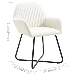 vidaXL Chaises à manger lot de 6 crème tissu pas cher