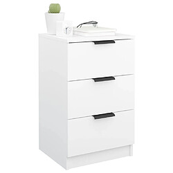 Acheter vidaXL Tables de chevet 2 pcs Blanc 40x36x65 cm