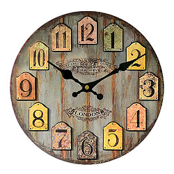 Cru Horloge Murale Rustique Minable Cuisine Maison Chic De 30cm En Bois Décor 3