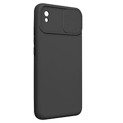 Avizar Coque pour Xiaomi Redmi 9A et 9AT Silicone Souple Cache Caméra Coulissant Noir