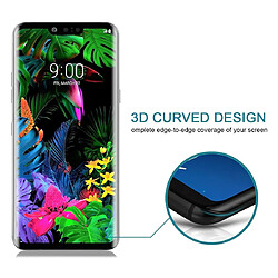 Wewoo Film de verre trempé de plein écran 9H 3D pour LG G8 ThinQ Noir pas cher