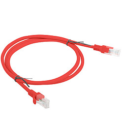 Lanberg Câble réseau Ethernet UTP Cat.6 rouge 1 m PCU6-10CC-0100-R