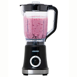 Blender 1,8 Litres Sans BPA, Mixeur Puissance Maximale 1000W, 2 Vitesses + Pulse, 1000, Noir/Argent, Mesko, MS 4079