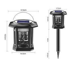 Lampe De Tueur De Moustique De Jardin D'énergie Solaire Fly Bug Insect Zapper Trap Light A pas cher