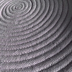 Acheter Thedecofactory TAMTAM - Tapis en coton effet cordage gris diam.70