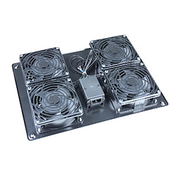 Kimex Bloc 4 ventilateurs de toit pour rack et baie de brassage 19''