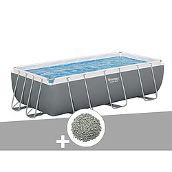 Kit piscine tubulaire Bestway Power Steel rectangulaire 4,04 x 2,01 x 1,00 m + 10 kg de zéolite