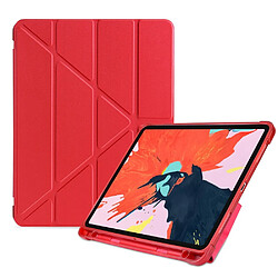 Wewoo Housse Étui Coque de protection TPU antichoc multi-rabattable pour iPad Pro 11 pouces 2018avec support et fente stylet rouge