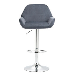 Non Tabouret de bar Braga velours chrome