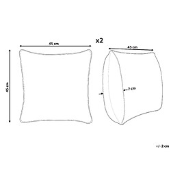 Avis Beliani Lot de 2 coussins ELETTARIA Coton 45 x 45 cm Vert