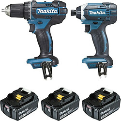 Ensemble de 2 machines MAKITA 18V Perceuse visseuse DDF482 + Visseuse à chocs DTD152 - DLX2127J1