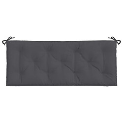 Avis vidaXL Coussin de banc de jardin anthracite 120x50x7 cm tissu oxford