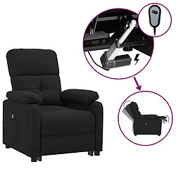 vidaXL Fauteuil inclinable électrique Noir Tissu