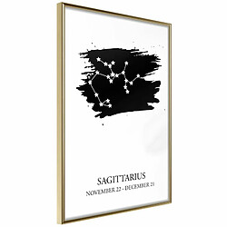 Paris Prix Affiche Murale Encadrée Zodiac Sagittarius I 20 x 30 cm Or