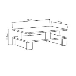 Avis Toilinux Table basse en panneaux mélaminés L.80 cm - Gris